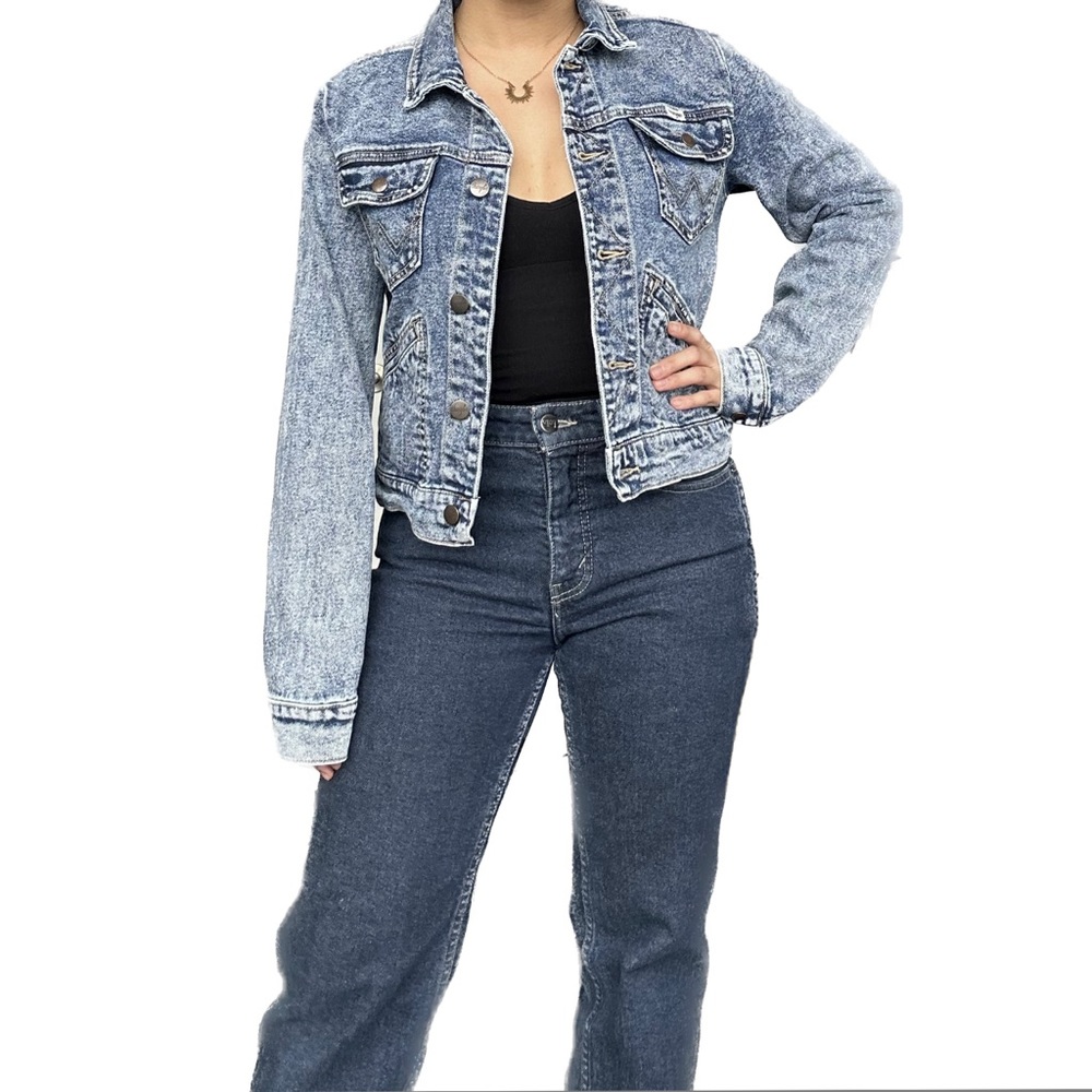 Wrangler acid wash denim jacket